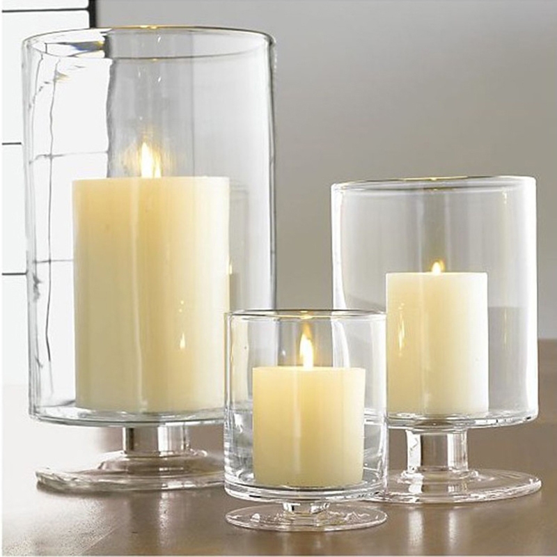 Free samples supple private label wholesale hurricane candle holders with different sizes for home decor